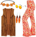 Leumoi 5 Pcs 60s 70s Costume for Women Disco Outfits