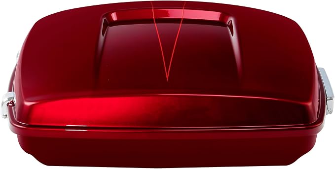 5.5" Razor Motorcycle Trunk W/Latch Key Fit For Harley 2014-2025 Touring CVO Road King Street Glide Electra Glide Ultra Limited Pack Velocity Red Sunglo
