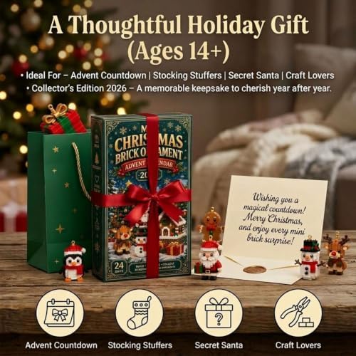 Mini Christmas Ornament Advent Calendar: 24 DIY Brick Decorations (A-1PC)