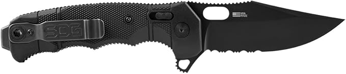 SOG High-Performance Duty S35VN Steel Ambidextrous Carry EDC 3.9" Sharp Blade Seal XR