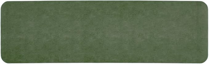 TYUU Bathroom Mat Quick Dry, Bathroom Rugs Non Slip Washable Thin Absorbent Bath Mat Fits Under Door Bathroom Floor Mat Perfect for Bath, Shower, or Sink 17"x59" Sage Green