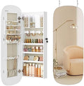SONGMICS Jewelry Organizer, LED Jewelry Cabinet, Wall/Door Mounted