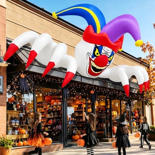 Kalolary 11FT Long Halloween Inflatables Clown Outdoor Decorations