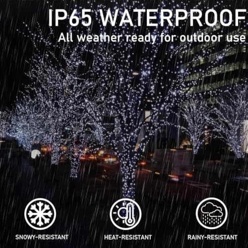 KAQ 6pack 600LED Solar String Lights Outdoor Waterproof Cool White