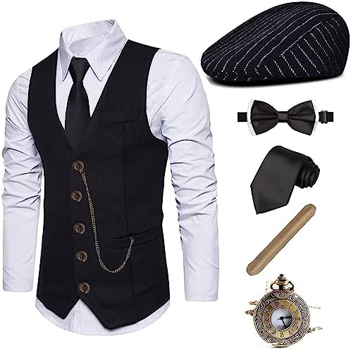 EFORLED Halloween 1920s Mens Costume 2026,Adult Gangster Mobster Outfit