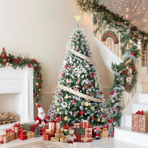 Garvee 7.5 ft Pre-Decorated Artificial Christmas Tree Prelit