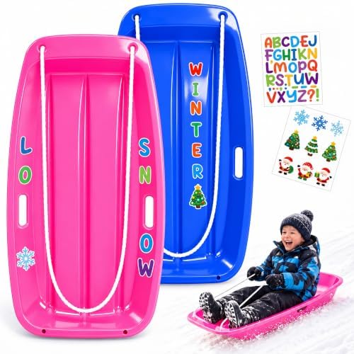 Snow Sled for Kids and Adult, Downhill Sprinter, Heavy Duty Toboggan Sled