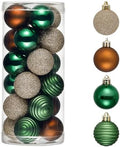 Valery Madelyn Small Christmas Tree Decorations Ball Ornaments 24ct 1.57"