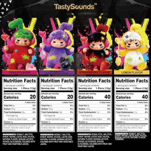 AMOS TastySounds Bone Conduction Audio Lollipop, 4‑Pack Halloween Themed Candy Set, Innovative Sound‑Playing Confection for Holiday Occasions