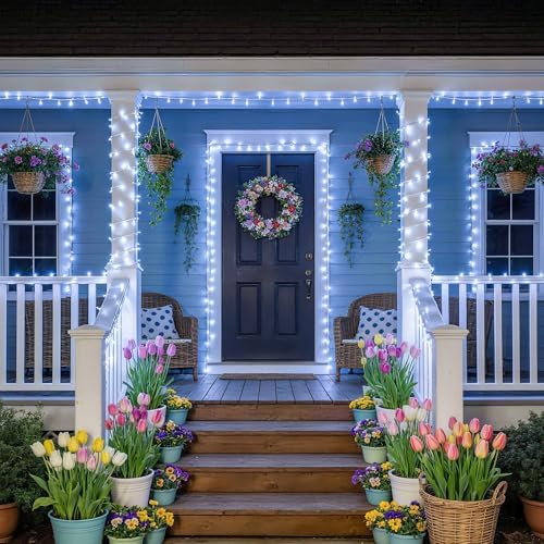 JMEXSUSS 168FT 600 LED White Christmas Lights Outdoor with Remote