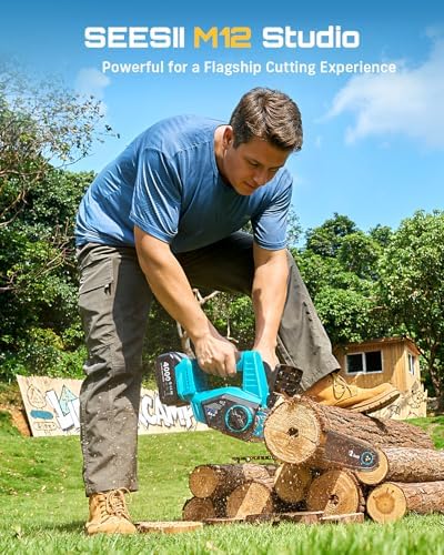 SEESII 12-Inch Electric Chainsaw Cordless, Brushless Motor