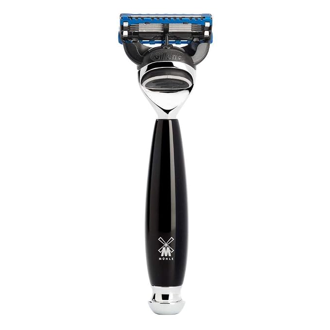 MÜHLE VIVO Black 4-piece Pure Badger 5-Blade Razor Shaving Set