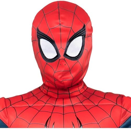 MARVEL Spider-Man Brand New Day Official Youth Halloween Costume - Premium Quality Padded Jumpsuit with Pull On Fabric Mask