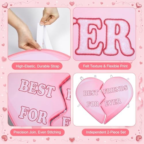 Liitrsh 2 Pcs BFF Candy Heart Costume Adult Best Friends Halloween