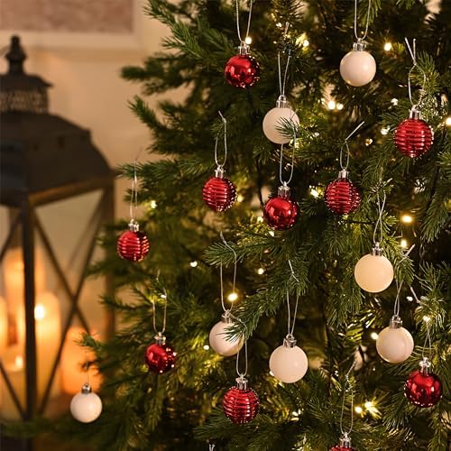 Valery Madelyn Small Christmas Tree Decorations Ball Ornaments 24ct 1.57"