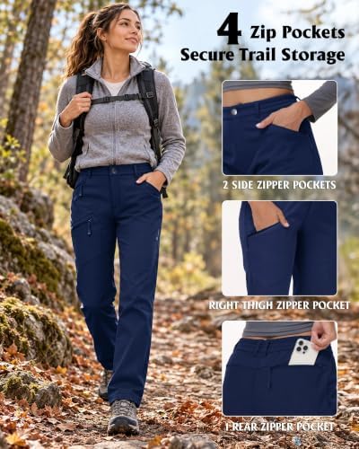 Women's Fleece-Lined Softshell Hiking Pants