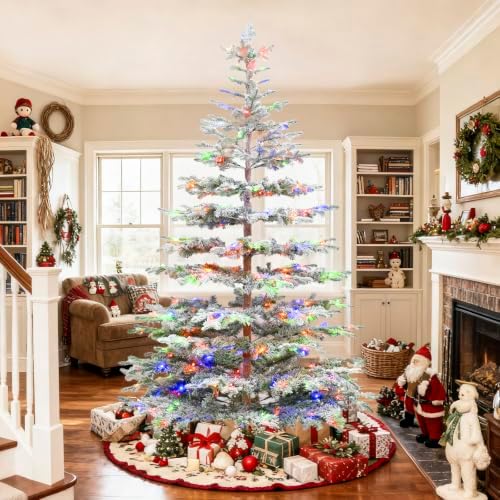 Hykolity 6ft Prelit Sparse Christmas Tree with 250 Multicolor LEDs