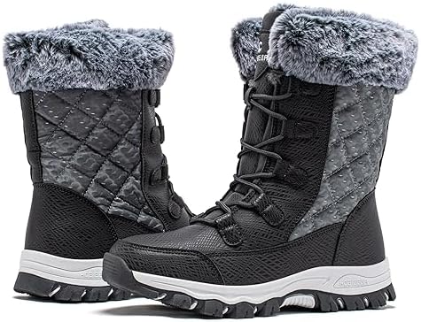 HOBIBEAR Women's Winter Snow Boots Warm Faux Fur