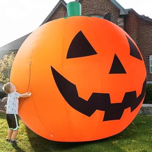ZPISF 10 FT Halloween Inflatables Giant Pumpkin Outdoor Decorations