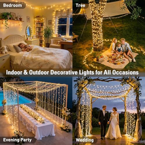 JMEXSUSS 168FT 600 LED Christmas Lights Outdoor Waterproof String Lights