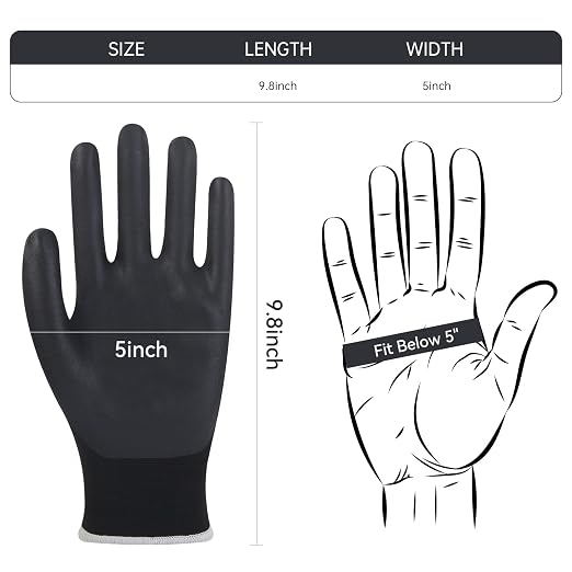 Electrician Gloves Voltage Resistance Electrician High Voltage Gloves Insulation Work Gloves Flame Retardant & Rubber Non-Slip Grip for Electrical Work (Black and White, 400V-1PC)