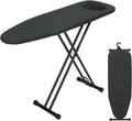 RAINHOL Ironing Board 48x15, Wide Heavy Duty Full Size Ironing Board, Sturdy Iron Table with Smart Hanger, Heat-Resistant Silicone Pad Iron Rest, Black
