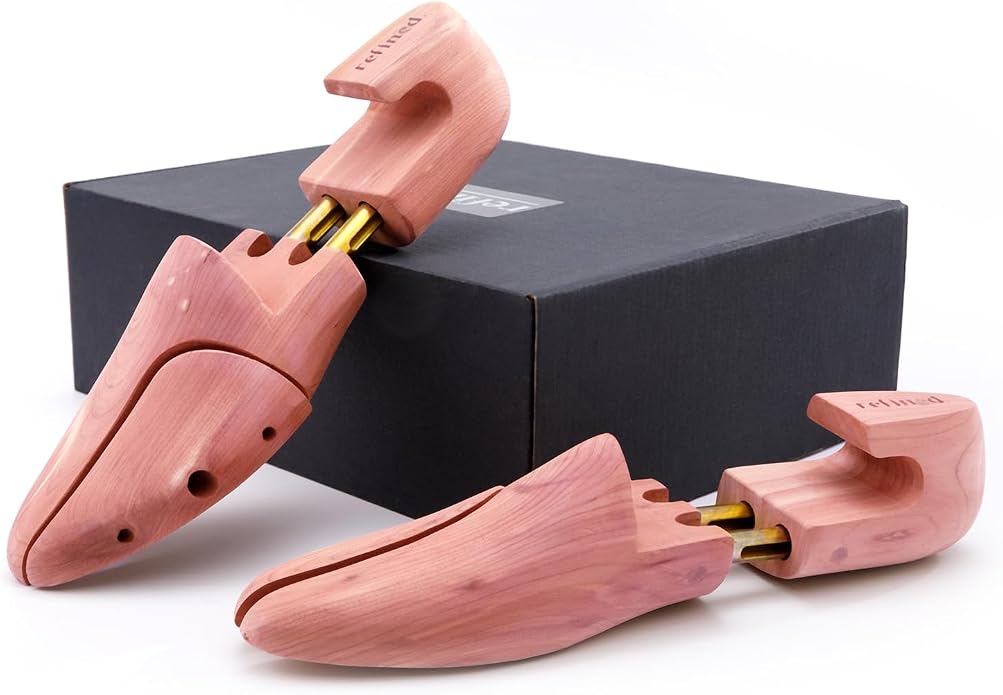 Refined.Cedar Shoe Tree Red Cedar Wooden Shoe Trees with Twin Tubes,Men's Twin Tubed Shoe Trees 6-16Sizes shoe tree wood