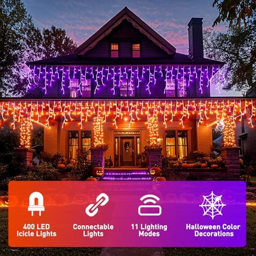 JMEXSUSS 400 LED Color Changing Halloween Lights Outdoor