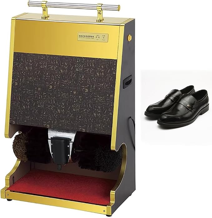 Electric Shoe Polisher Automatic Shoe Machines Cleaning Shoe Cleaner | Fully-automatic induction shoe polishing machine with 100W motor, stainless steel construction, compact for home/hotel/o