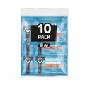 Disposable Compact Shaving Kit (10 Pack) - with Razor, Shaving Cream, Washcloth, and Aftershave Wipe – Travel Ready Grooming Essentials - Perfect Personal Shave Kit or Charity Gift Set (Blue)
