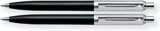 Sheaffer Sentinel Black Ballpoint Pen & 0.7mm Pencil with Chrome Trim