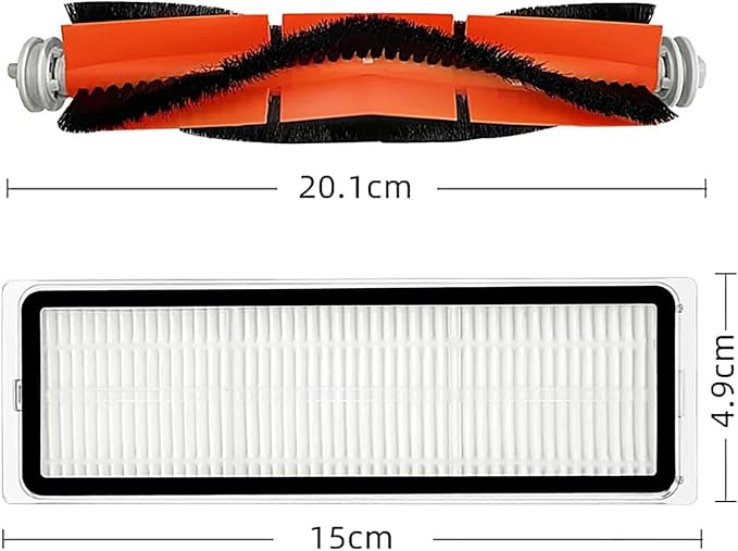 Replacement kit Compatible with Xiaomi S10+/S10 Plus Vacuum Cleaner Robot Accessories Main Brush, Side Brush, Mop Cloth, HEPA Filter Parts (22 pcs)