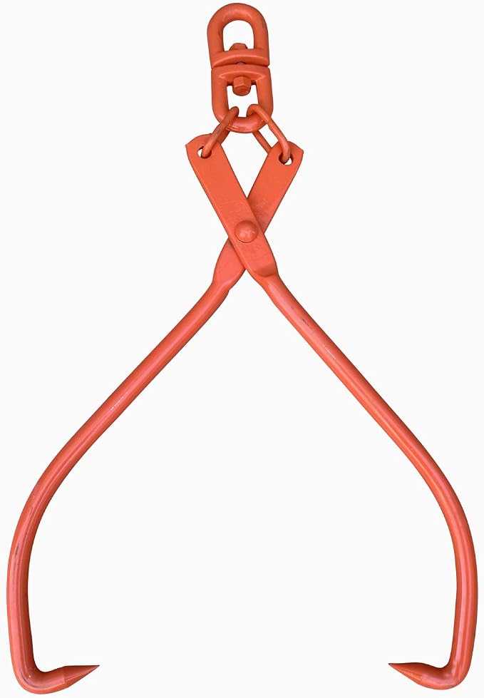 Skidding Tongs Log Lifting/Swivel Dragging Steel Tongs Log Lifting, Handling, Dragging & Carrying Tool / 32" Jaw Opening (32"-Double Swivel)