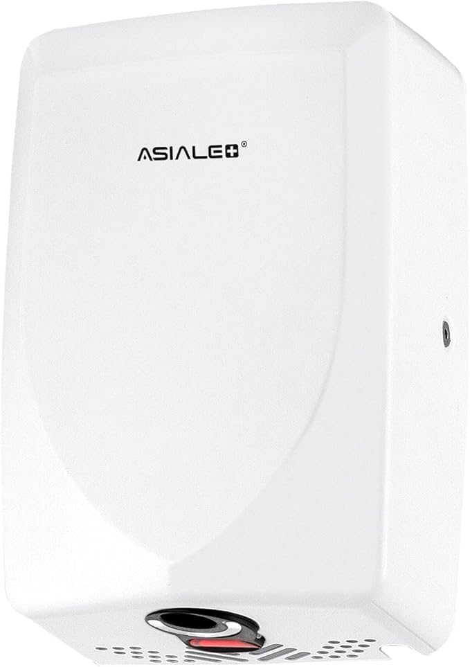 Hand Dryer for Bathroom Commerical, ADA Compliant Thin Automatic Electric Plug in Hand Dryers,Optional Energy -Saving 700W,High Speed,White ABS Cover,Wall Mounted