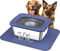 Decflow 10L Stainless Steel Dog Water Bowl, No Spill Anti-Splash Bowls | Slow Drinking for Messy Drinkers, XXl Anti-Skid Silicone Mat,Heavy Duty Pet Bowls for Indoor/Outdoor Use