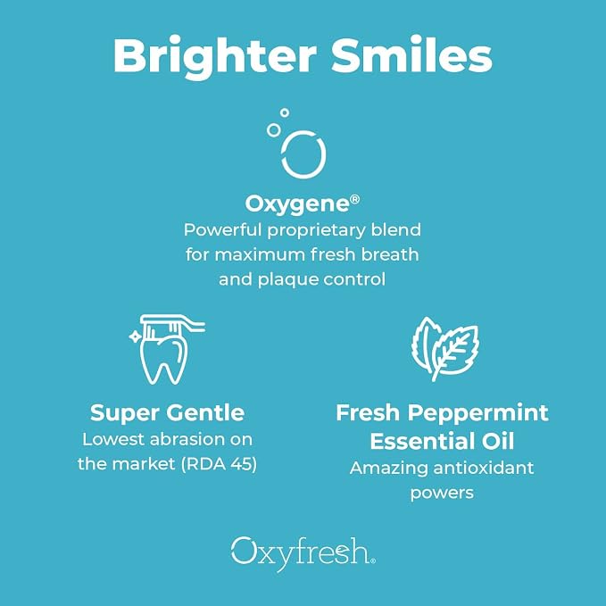 Oxyfresh Pro Formula Fresh Mint Toothpaste – Sensitive Teeth & No Flouride | Gentle Low Abrasion – Cosmetic Fluoride Free Formula – Perfect for Sensitive Teeth and Gums with Natural Mint Essential Oil