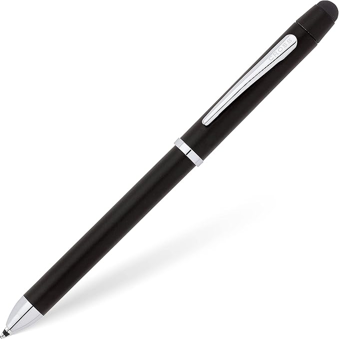 Cross Tech3+ Refillable Tech3+ Presented in a Premium Gift Box - Medium Point, Black Ink, Satin Black