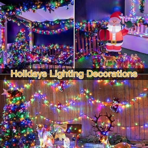 Ollny 200LED 66FT Multicolor Christmas String Lights Plug in with Remote