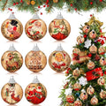 Outus 16Pcs Vintage Christmas Tree Ball Ornaments Retro Christmas Ornaments