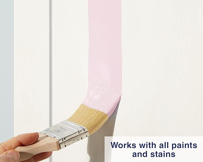 Zibra 3-Piece Top Coat Paint Brush Set with Flat Paint Brushes for Top Coating, Flat Surfaces, and Walls, 3 Sizes