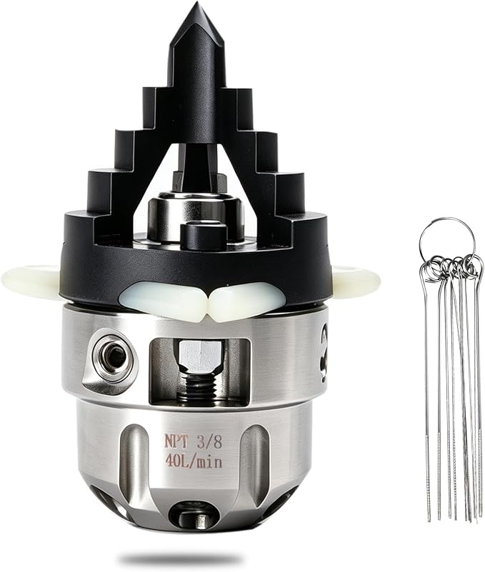 3/8" NPT Sewer Jetter Rotating Nozzle, Plastic Tip & Nylon Scraper Blades, Non-Scratch Pipe Safe, 2900 PSI, 40L/Min (10.57 GPM), Drain Cleaner for Pressure Washers