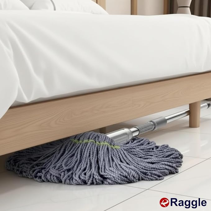 Self Wringing Floor Cleaning, Easy Squeeze Twist Mop with 44.5 Inches Long Handle Head, Heavy Duty Wet Mops for Cleaning Floors (Grey, Twist mop)