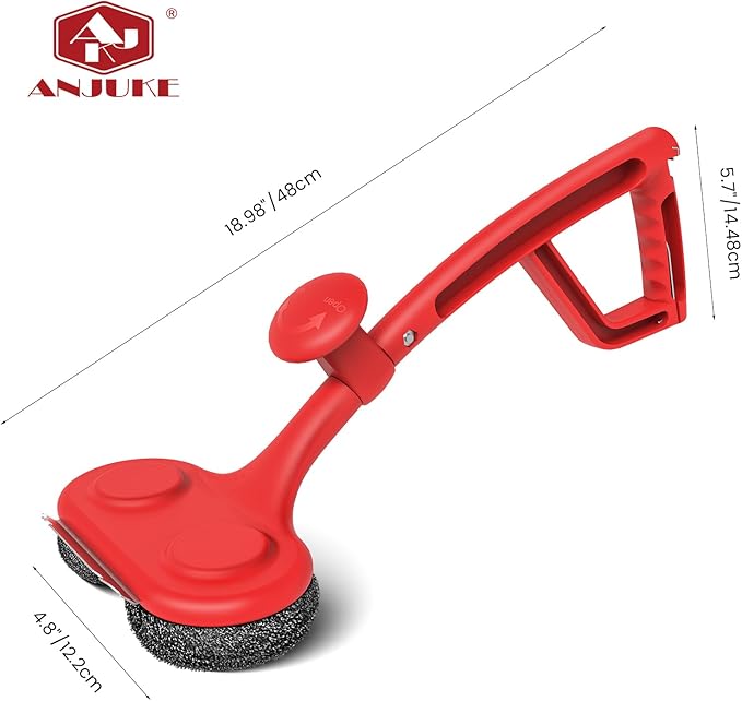 Bristle Free Grill Brush with Scraper, Upgraded 19-Inch Steam Grill Cleaner with Dual-Head Working Simultaneously for Efficient Cleaning for Gas, Charcoal, Electric and Kettle Grills