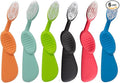 RADIUS Flex Brush with Soft Bristles Toothbrush BPA Free & ADA Accepted Designed to Improve Gum Health & Reduce Issues - Right Hand - Assorted - Pack of 6