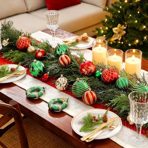 SHareconn 135Pcs Christmas Tree Ornaments Set, Christmas Tree Decorations