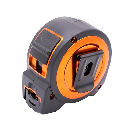 Tape Measure 25 FT - Measuring Tape Retractable - Oversized & Double-Sided Print - Blade Lock, Finger Brake - High Performance Nylon Coating, 10' Stand-Out - 13' Reach / 1-1/16" Blade