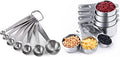 U-Taste 18/8 Stainless Steel Measuring Spoons Set of 7 and Measuring Cup Set of 7 for Dry and Liquid Ingredient with Engraved Measurement