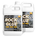 Rock Glue for Landscaping - 2 Gallon Heavy Duty Gravel Binder and Pebble Lock, Clear Drying Permeable Landscape Glue for Pea Gravel, River Rock, Stones & Mulch, Eco-Friendly, DIY Pathway (2x128oz)