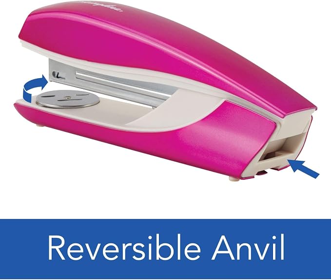 Swingline Stapler, NeXXt Series Wow, Desktop Stapler, 40 Sheet Capacity, Pink (55047023)