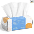 PoeticEHome Face Towel Disposable - Ultra Soft Cotton Tissue Dry Wipes - Lint Free Facial Cleansing Cloths